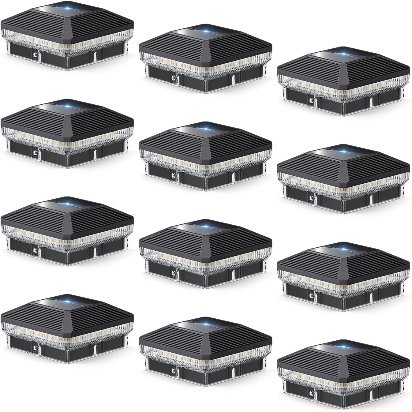 Kappa ソーラーポストライト | 4x4 屋外用、40 LED、ソーラー式景観照明