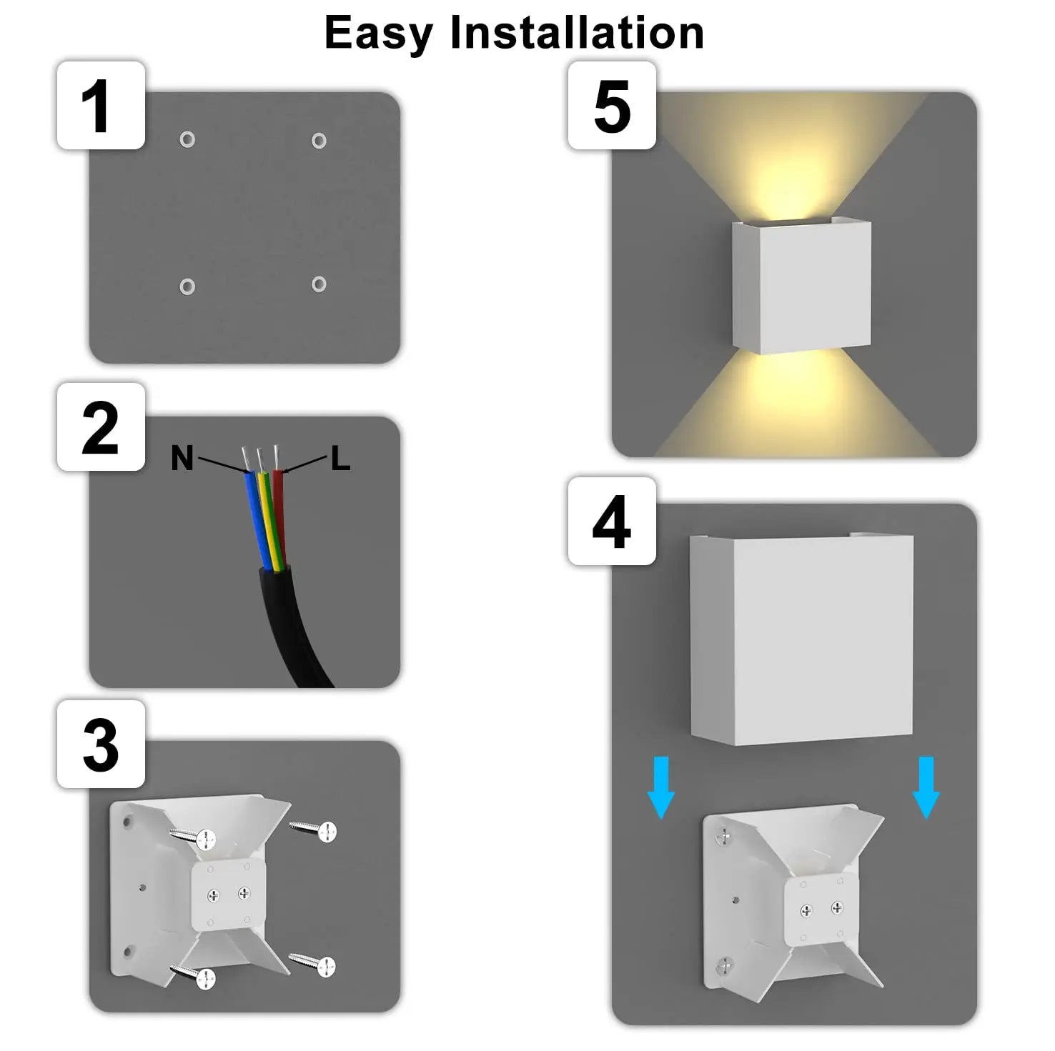 Kira LED Wall Sconce | Modern Aluminum, Up Down Design