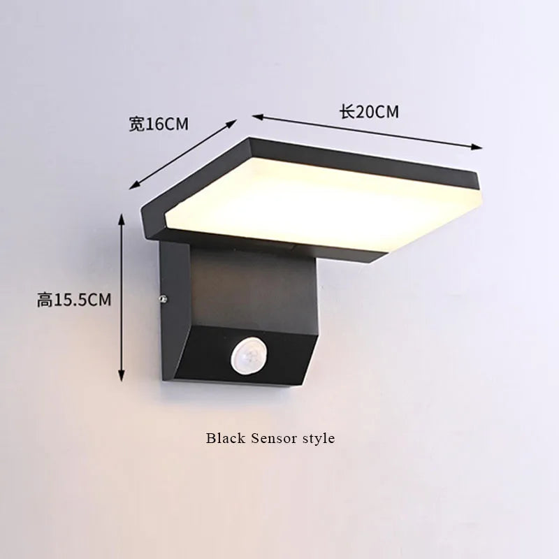 Luma 屋外用ウォールランプ | IP65防水、角度調整可能、モーションセンサー