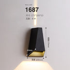 Clara ウォールスコンセ | モダンなアルミ製アップダウンライト、ブラックLED